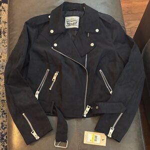 Navy Biker Jacket